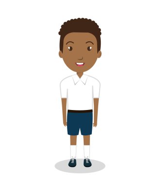 çocuk öğrenci üniforma simgesi