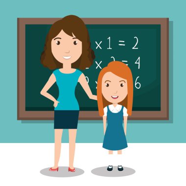 öğrenci okul öğretmen simgesi