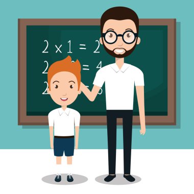 öğrenci okul öğretmen simgesi