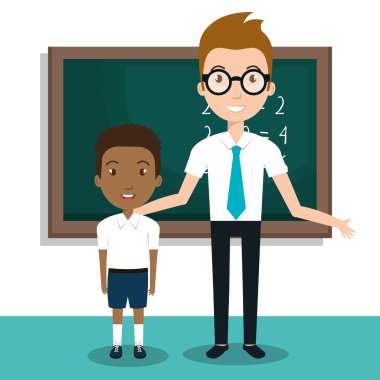 öğrenci okul öğretmen simgesi