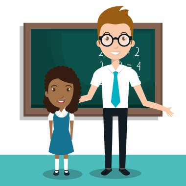 öğrenci okul öğretmen simgesi