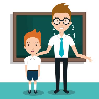 öğrenci okul öğretmen simgesi