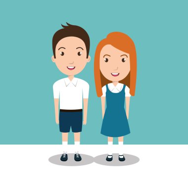 Öğrenciler grup tek tip simgesi