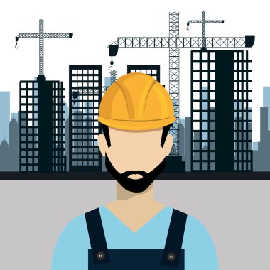 Şehir inşaat cityscape arka plan simgesinin altında