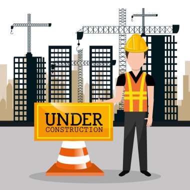 Şehir inşaat cityscape arka plan simgesinin altında