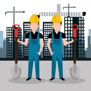 Şehir inşaat cityscape arka plan simgesinin altında