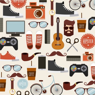 hipster stil izole toplama simgeler kümesi