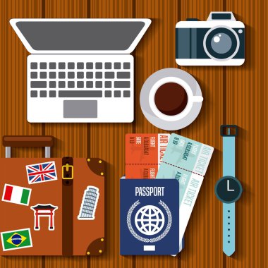 tatiller seyahat izole simgesi zevk