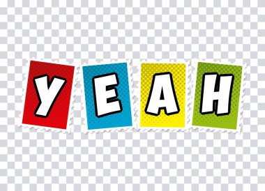 Evet komik pop sanat tarzı