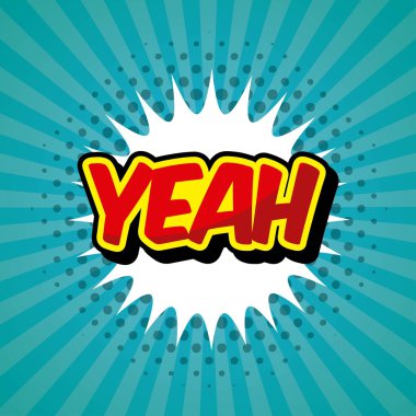 Evet komik pop sanat tarzı