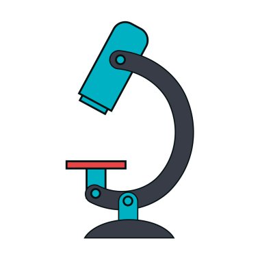 mikroskop bilim izole simgesi