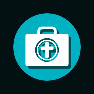 Kit tıbbi izole simgesi