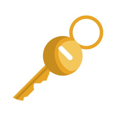 anahtar otel altın izole simgesi