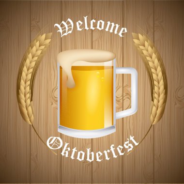 hoş geldiniz oktoberfest poster simgesi