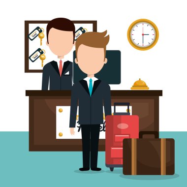 resepsiyonist otel Servisi izole simgesini