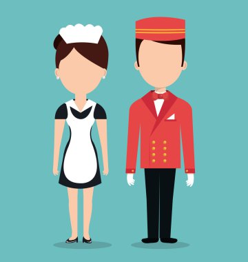 Oda Servisi otel izole simgesi