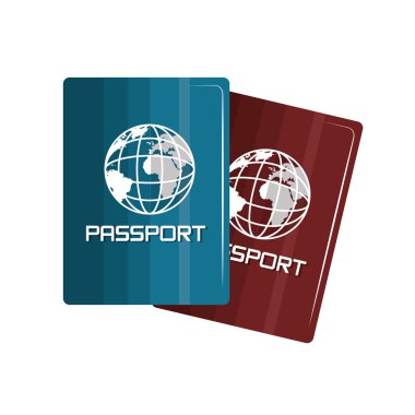 pasaport belge izole simgesi