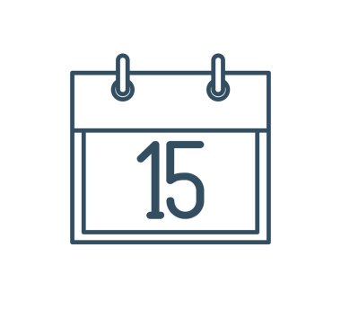 Takvim hatırlatma izole simgesini