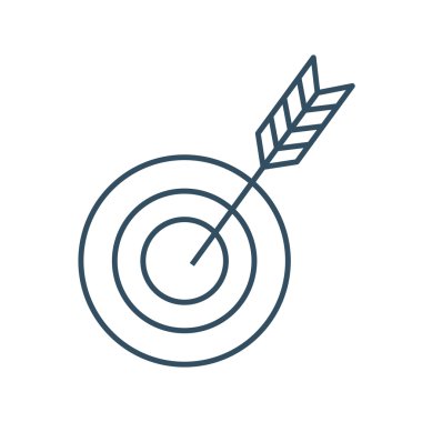 ok izole simgesi ile hedef