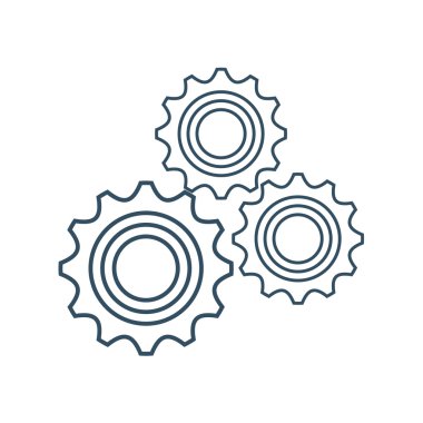 dişli makine ayarları izole edilmiş simge