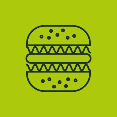 Hamburger lokanta izole simgesi