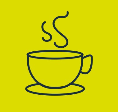 kahve fincan izole simgesi