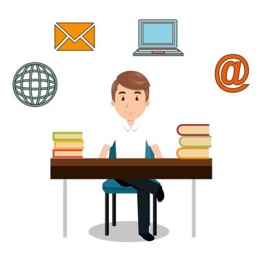 Internet iletişim teknolojisi izole simgesini