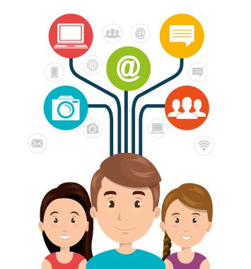 Internet iletişim teknolojisi izole simgesini