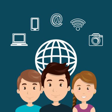 Internet iletişim teknolojisi izole simgesini