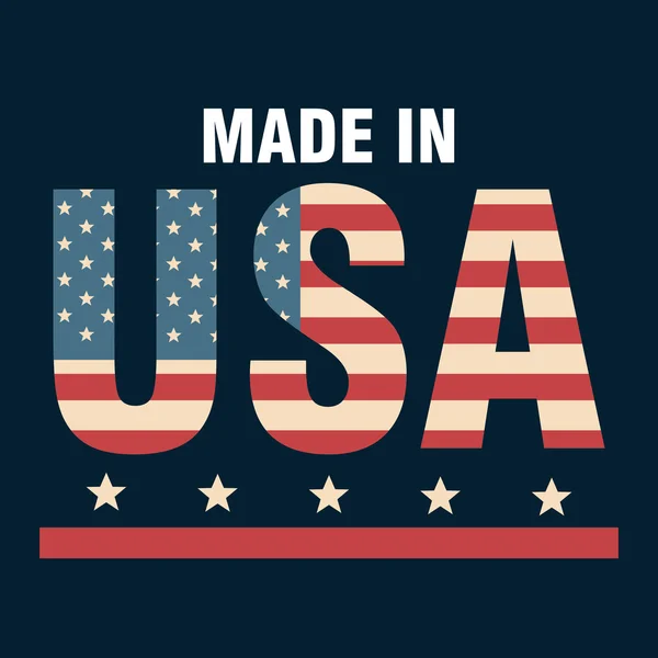 Made in USA icône emblème — Image vectorielle