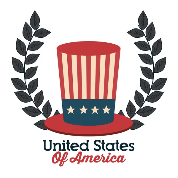 United states of america hat icon — Stock Vector