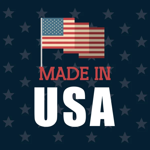 Made in USA icône emblème — Image vectorielle
