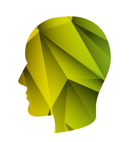 Profil hlavy lidské přemýšlení ikona — Stockový vektor