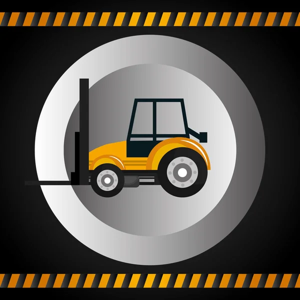 Machinery vehicle construction heavy icon — Stock Vector