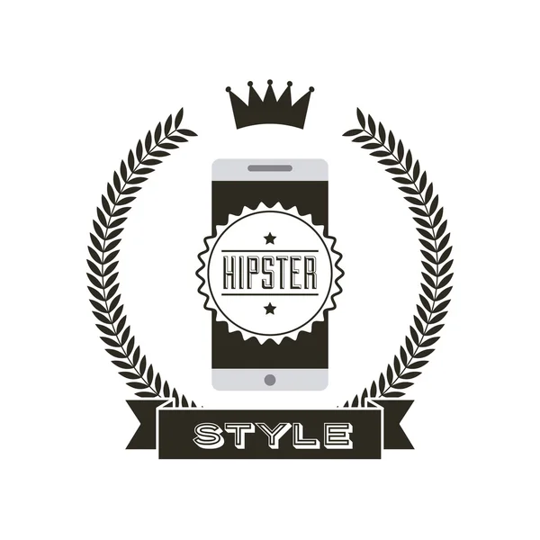 Quadro hipster ícone de estilo isolado —  Vetores de Stock