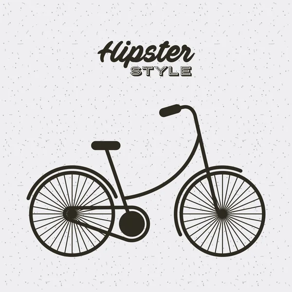 Fiets hipster geïsoleerde stijlicoon — Stockvector