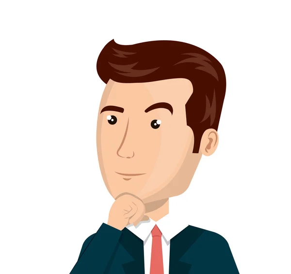 Hombre persona pensamiento icono — Vector de stock