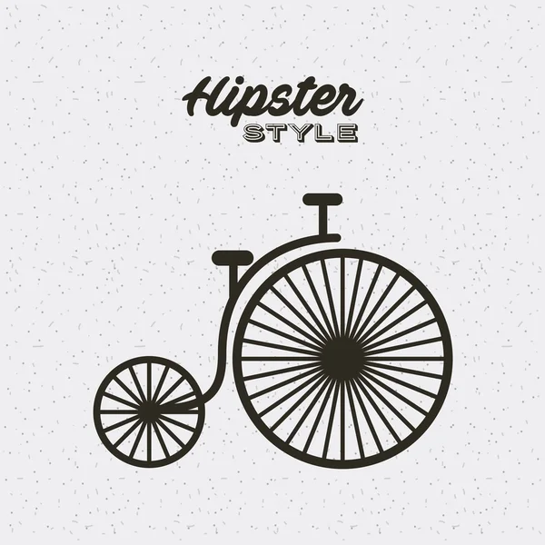 Bicicleta hipster estilo ícone isolado —  Vetores de Stock