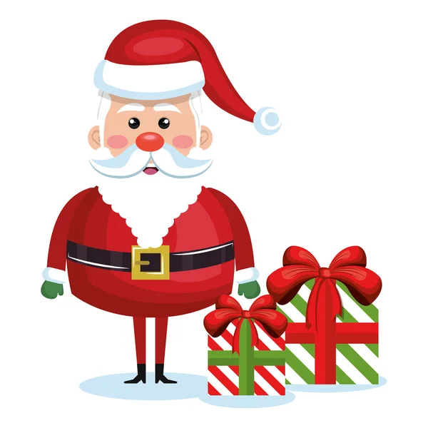 Icono de carácter de santa claus — Vector de stock