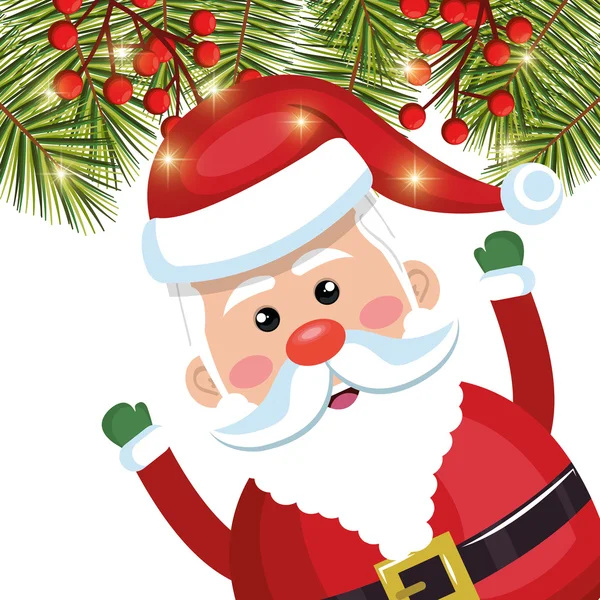 Icono de carácter de santa claus — Vector de stock