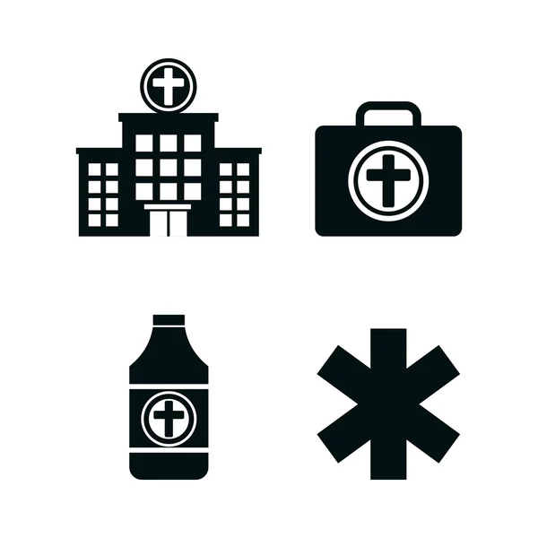 Set medical care icons — Stock Vector