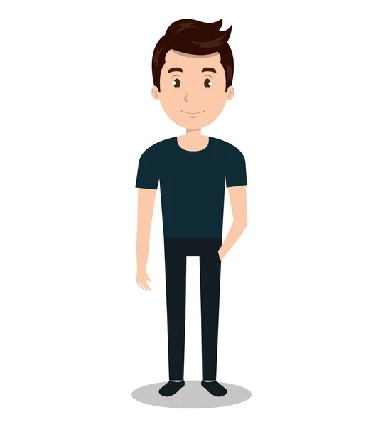 Hombre hombre joven icono — Vector de stock