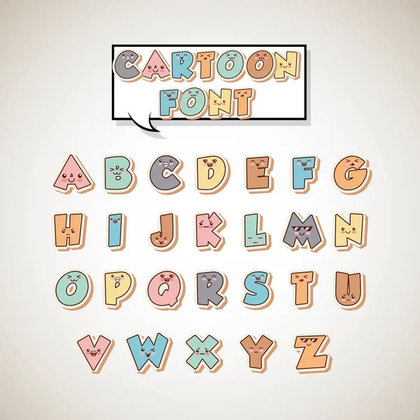 Komische lettertype alfabet popart — Stockvector