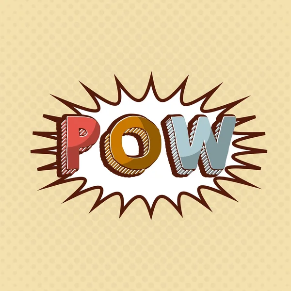 Pow comic pop art style — Stock Vector