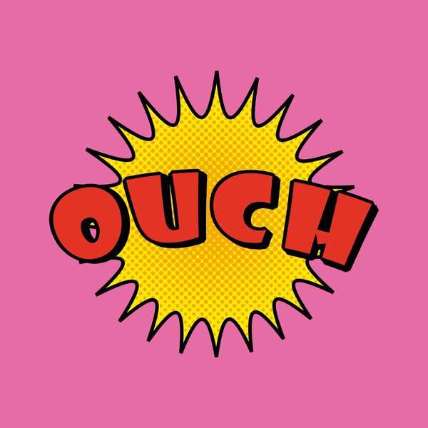 ouch comic pop art style