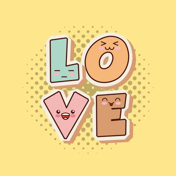 Kärlek komisk pop konststil — Stock vektor