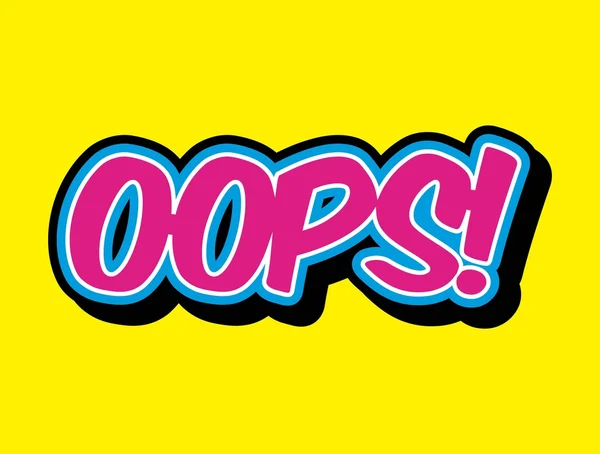 Oops Comic-Pop-Art-Stil — Stockvektor