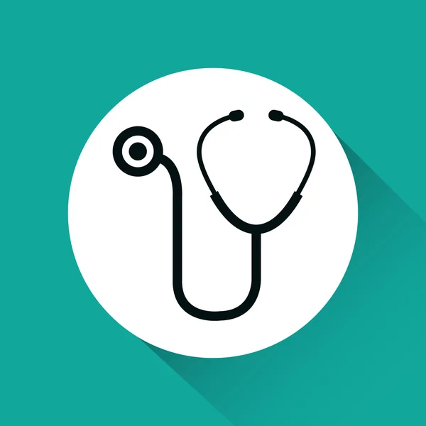 Stethoscope medical isolated icon — Stock Vector