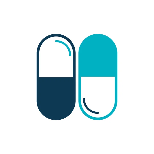 Capsules drugs geïsoleerde pictogram — Stockvector