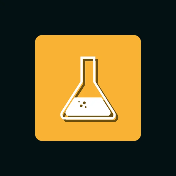 Reageerbuis laboratorium geïsoleerd pictogram — Stockvector